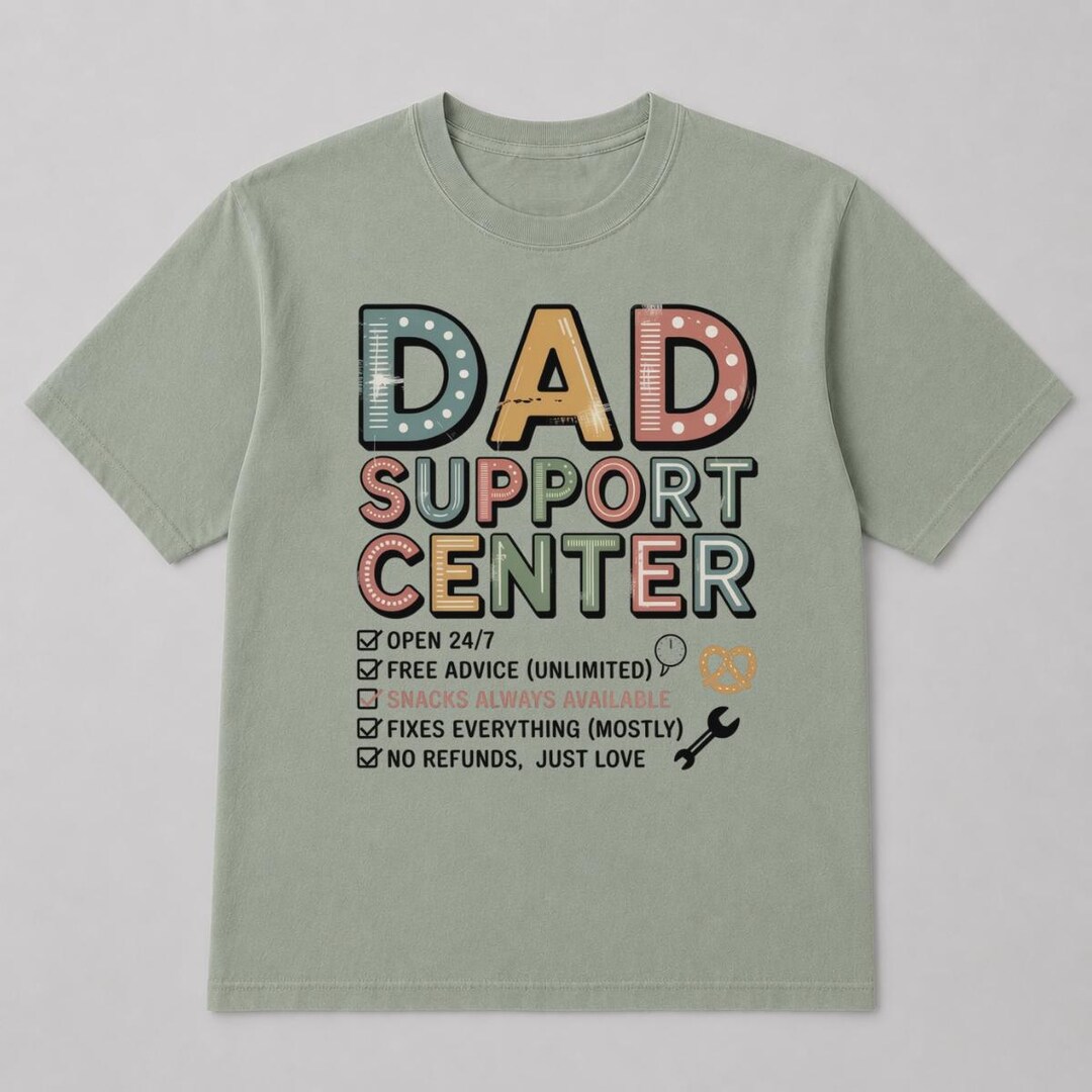 Comfort Colors 1717 Dad Support Center Shirt, Funny Father's Day Gift ...