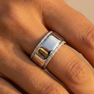 Oura ring accessory, Dainty eternity band, Pave setting Delicate ring, CZ Wedding Band, Luxurious Gift For Her