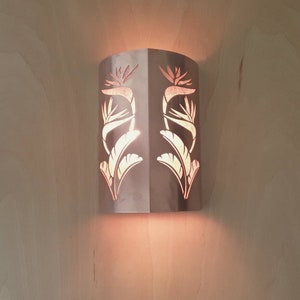 Bird of Paradise Copper Sconce Light- Large