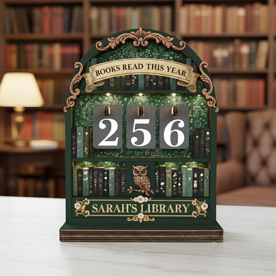 Personalized Book Tracker Sign, Library Decor, Books Read Counter - Etsy