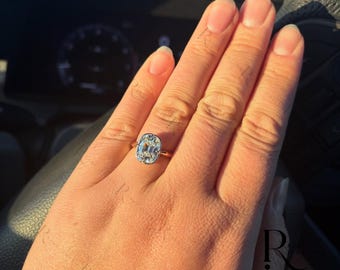 Cushion Cut Diamond Ring | Minimalist Bezel Set | Solid Gold | Engagement Ring | Gift for Her