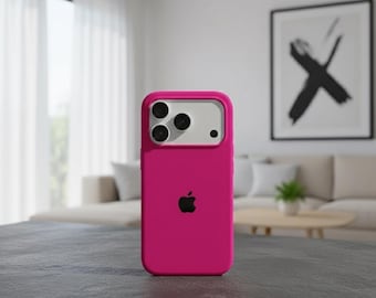 Silikonhülle für iPhone 11-17 Pro Max, solide matte Farbabdeckung