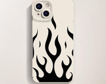 Flame Wave Design Silikon Handyhülle für Apple iPhone Serie Slim Cover