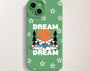 Verträumte Kiefer Sonnenuntergang iPhone Fall, Lavendel Sterne Silikon Abdeckung