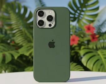 Silikonhülle für iPhone 11-17 Pro Max, solide matte Farbabdeckung