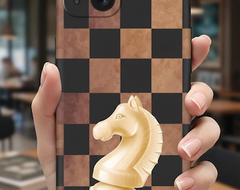 Schach Muster Silikon Hülle | Schlankes stoßfestes Luxusdesign für iPhone