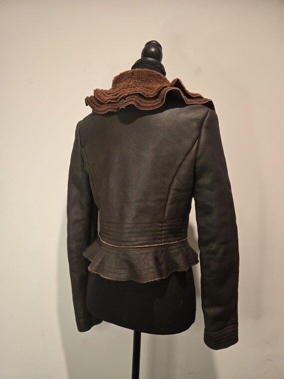 Cropped Shearling Jacket – Fitted Lambskin - image 2