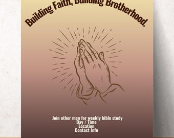Mens Bible Study - Flyer Template Canva App