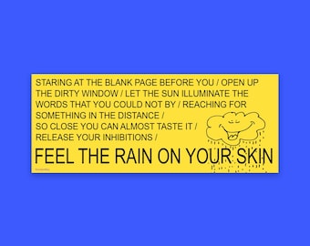 Bumper Sticker: Unwritten Lyrics | Waterproof Car Decal (10in x 4in)
