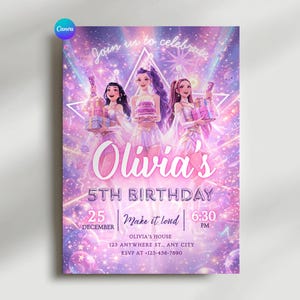 kpop digital invite, demon hunters canva, demon hunters invite, huntrix birthday, huntrix invitation, huntrix invite canva, kpop birthday invite, kpop demon birthday, kpop demon party, kpop hunters invite, kpop invitation, kpop invite canva, kpop template canva