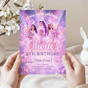 kpop digital invite, demon hunters canva, demon hunters invite, huntrix birthday, huntrix invitation, huntrix invite canva, kpop birthday invite, kpop demon birthday, kpop demon party, kpop hunters invite, kpop invitation, kpop invite canva, kpop template canva