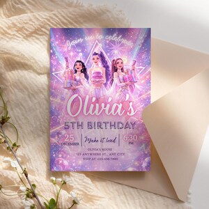 kpop digital invite, demon hunters canva, demon hunters invite, huntrix birthday, huntrix invitation, huntrix invite canva, kpop birthday invite, kpop demon birthday, kpop demon party, kpop hunters invite, kpop invitation, kpop invite canva, kpop template canva
