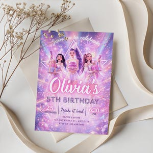 kpop digital invite, demon hunters canva, demon hunters invite, huntrix birthday, huntrix invitation, huntrix invite canva, kpop birthday invite, kpop demon birthday, kpop demon party, kpop hunters invite, kpop invitation, kpop invite canva, kpop template canva