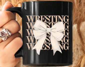 Tazza da wrestling con fiocco da civetta: tazza vintage effetto invecchiato