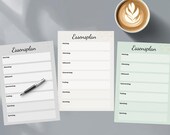 Essensplan - Essensplan digital - Menüplaner - Menüplaner Woche - Essensplaner digital - Essensplan A5 3er Set zum digitalen Download