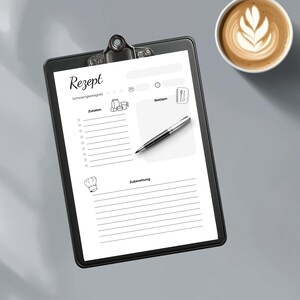 Recipe template - Recipe book template - Digital recipe book (German) - Digital recipe book/cookbook - Design your own cookbook