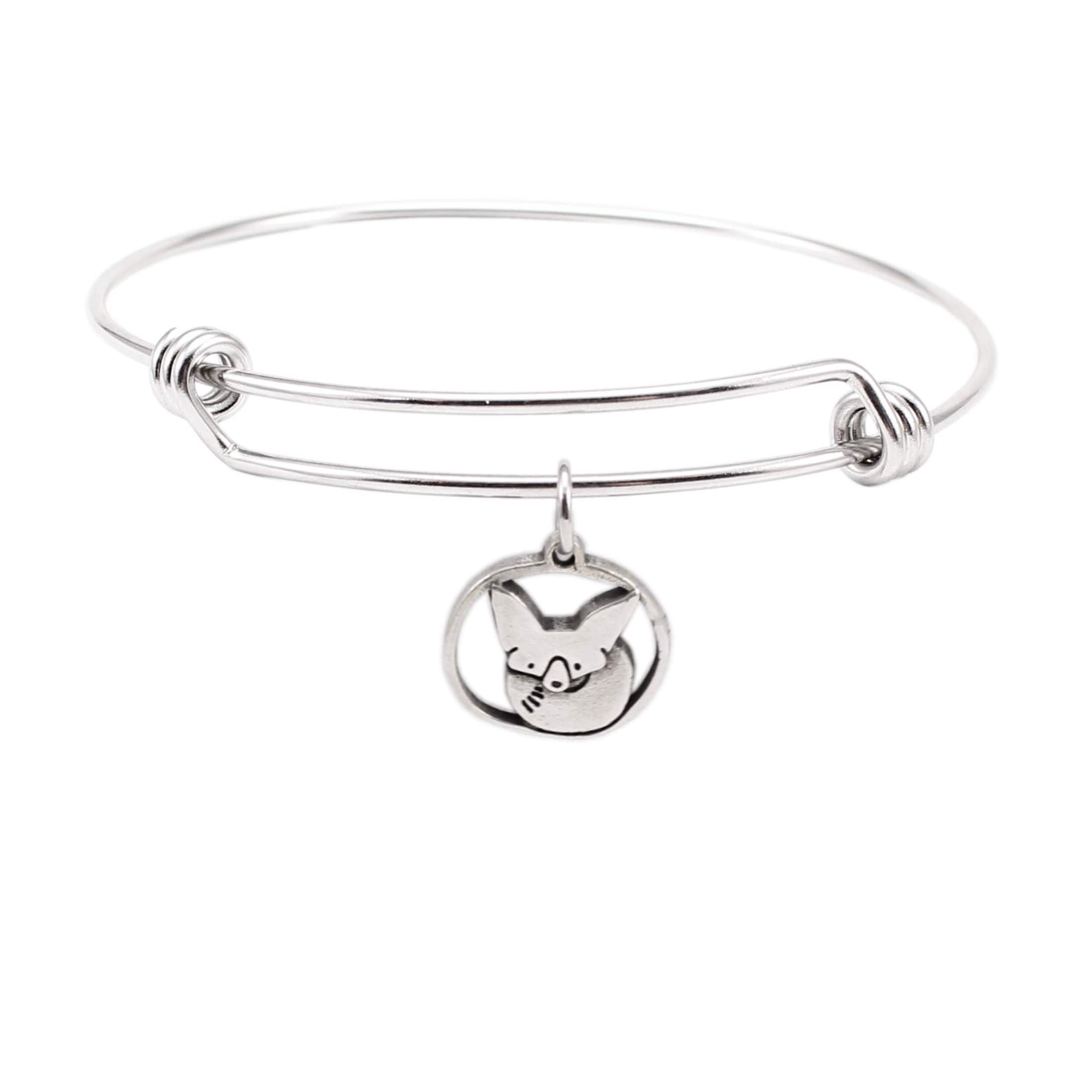 Fennec Fox Bangle: Adorable Stainless Steel Charm Bracelet - Etsy