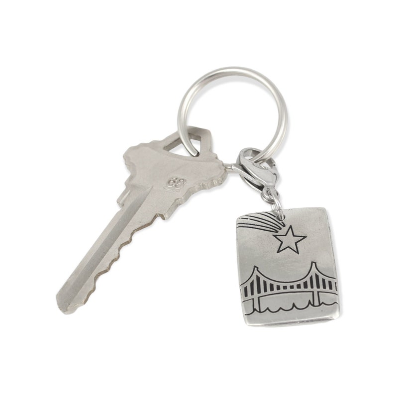 Bridge Key Ring Golden Gate Bridge Key Chain - Pewter San Francisco California Key Ring ...