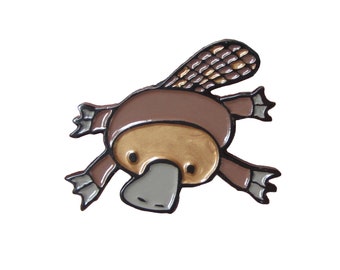 Birthday Party Favors - 12 Pack Carded Pins - Bulk Gift Bag Unisex Enamel Platypus Pins