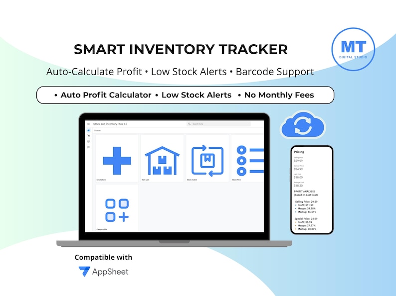 Appsheet Inventory Tracker, Google Sheets Stock System, Small Business ...