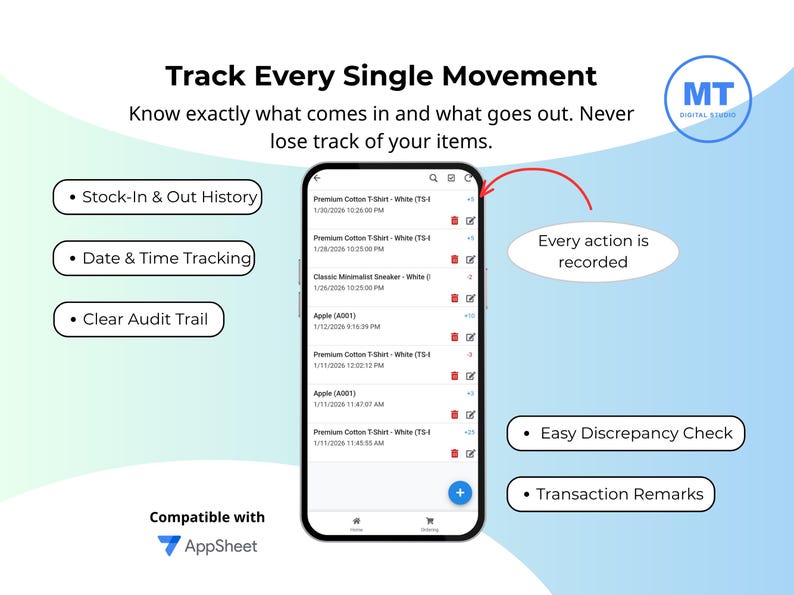 Appsheet Inventory Tracker, Google Sheets Stock System, Small Business ...