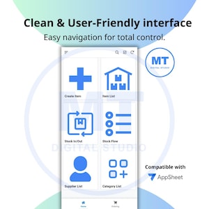 AppSheet Inventory Tracker en Google Spreadsheets-voorraadsysteem: barcodescanner, inkooporders, geautomatiseerde waarschuwingen (digitale sjabloon)