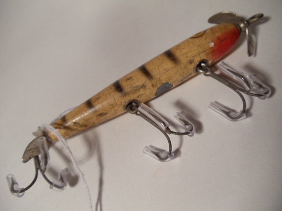 Florida Bait Company Barracuda Shad 9 Shad Fishing Lure Vintage Wood 