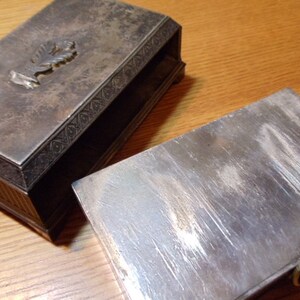 Meriden Quadruple Silver Plate Box image 4