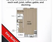 ADU Plans 426 Sq Ft Studio | DIY Backyard Cottage House Plans | Step-by-Step Framing Blueprints | Granny Flat Guest House PDF