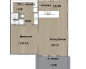 768 SF ADU House Plans | 1 Bedroom 1 Bath | Modern Small Home | Digital Download
