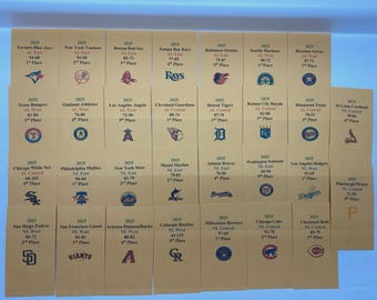 2025 Strat-O-Matic Baseball Printed Storage Envelopes with Stats and Logo.