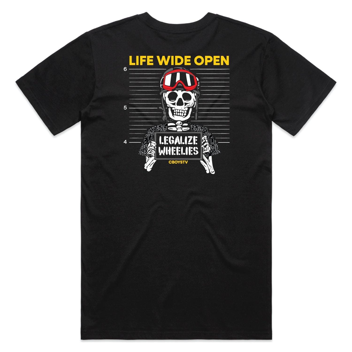 Life Wide Open Legalize Wheelies Shirt Biker Skeleton Tee - Etsy