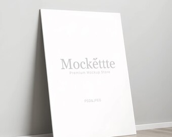 Poster/Wall Art Minimal Mockup | Editable PSD & JPEG | 2000x2000 px | 300 DPI | Minimal Modern Branding Scene | For Branding, Presentation