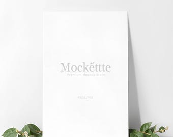 Poster Canvas Mockup | Editable PSD & JPEG | 2000x2000 px | 300 DPI | Minimal Modern Branding Scene | For Branding, Presentation