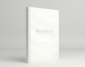 Standing Book Mockup | Editable PSD & JPEG | 2000x2000 px | 300 DPI | Minimal Vertical Branding Scene | For Branding, Presentation