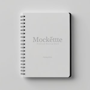 Notizbuch-Cover-/Seiten-Mockup | Bearbeitbare PSD- und JPEG-Datei | 2000 x 2000 px | 300 dpi | Minimalistisches, modernes Branding-Design | Für Branding und Präsentationen