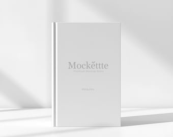 Book Cover Mockup | Editable PSD & JPEG | 2000x2000 px | 300 DPI | Minimal Modern Branding Scene | For Branding, Presentation
