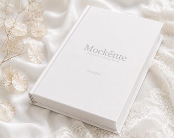Book Cover Mockup | Editable PSD 1500x1500 px & JPEG 2000x2000 px | 300 DPI | Elegant Minimal Branding Scene