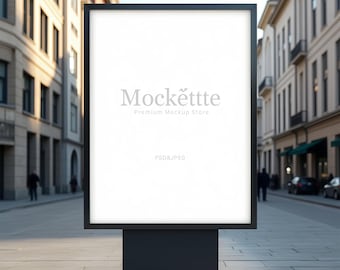 Billboard Mockup | Editable PSD & JPEG | 2000x2000 px | 300 DPI | Minimal Modern Branding Scene | For Branding, Presentation