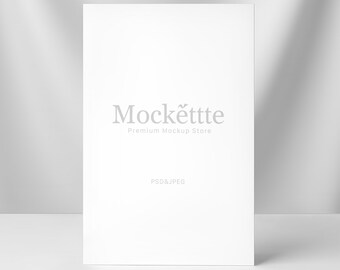Invitation Card/Flyer Mockup | Editable PSD & JPEG | 2000x2000 px | 300 DPI | Minimal Light Background Scene | Front View
