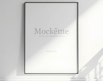 Minimalist Wall Art Mockup | Editable PSD & JPEG | 2000x2000 px | 300 DPI | Clean Vertical Branding Scene | For Branding, Presentation