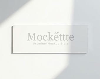Horizontal Banner Minimal Mockup | Editable PSD & JPEG | 2000x2000 px | 300 DPI | Minimal Modern Branding Scene | For Branding, Presentation