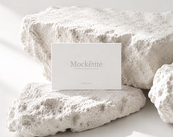Business Card Mockup | Editable PSD & JPEG | 2000x2000 px | 300 DPI | Minimal Modern Branding Scene | For Branding, Presentation