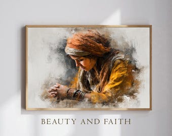 Hannah Praying Art Print | 1 Samuel Bible Story (Digital Download)