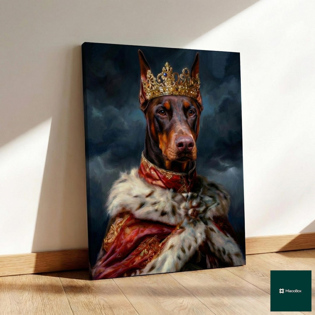 Personalized Royal Pet Portrait Canvas - Custom Renaissance Dog Poster ...