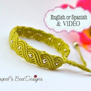 TUTORIAL Exotic Twists Micro Macrame Bracelet with video link image 4