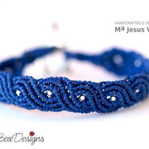 TUTORIAL Exotic Twists Micro Macrame Bracelet with video link image 2