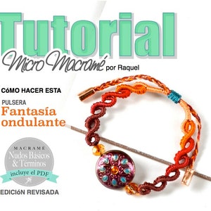 ESPAÑOL MicroMacrame Esquema Pulsera Olas Ondas Macrame Archivo PDF image 1