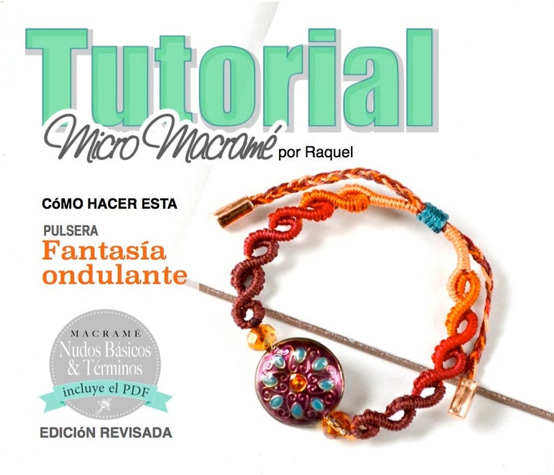 ESPAÑOL MicroMacrame Esquema Pulsera Olas Ondas Macrame Archivo PDF image 1