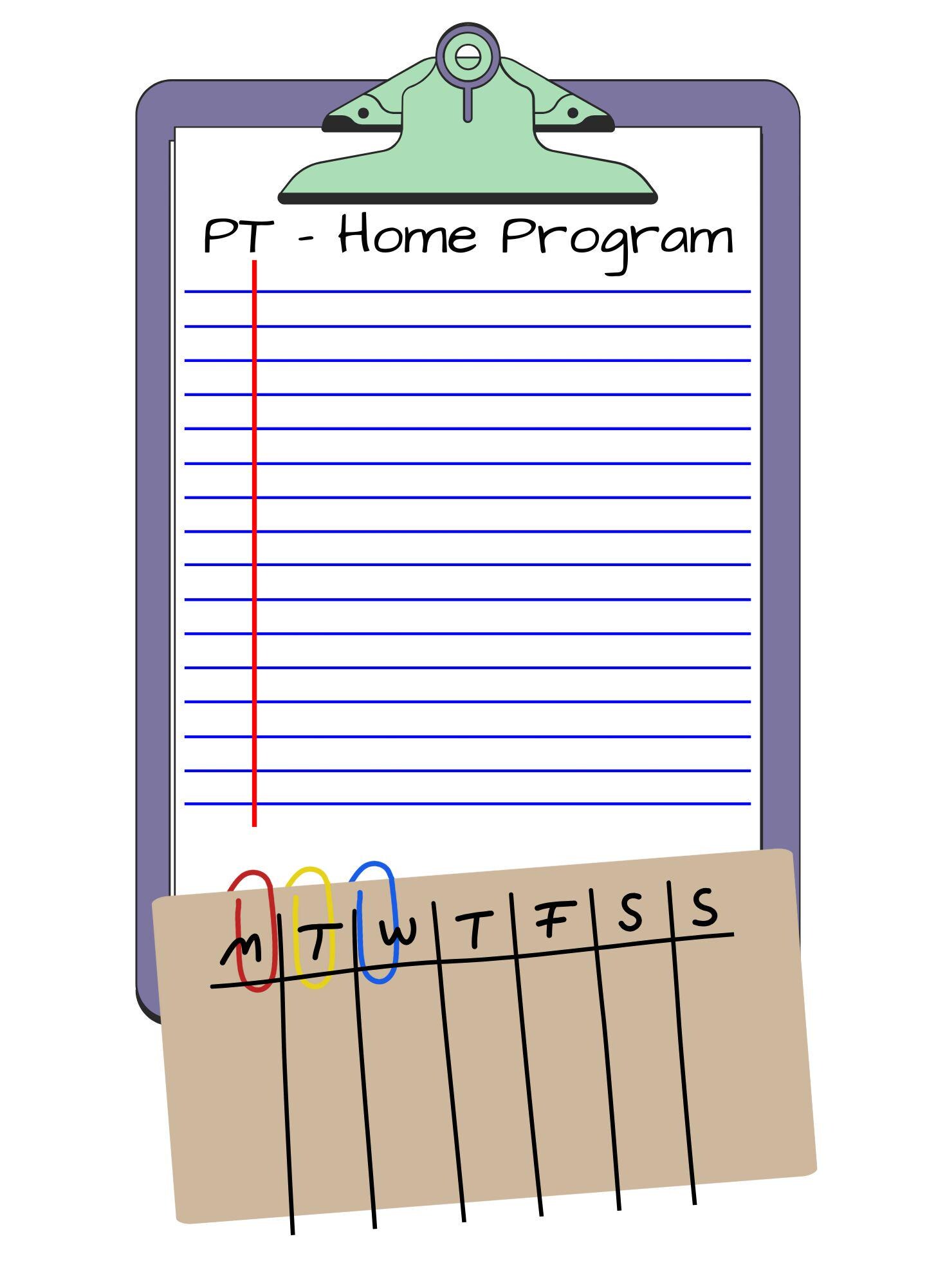 Pediatric Therapy Home Program Printable PT Exercise Handout Children ...